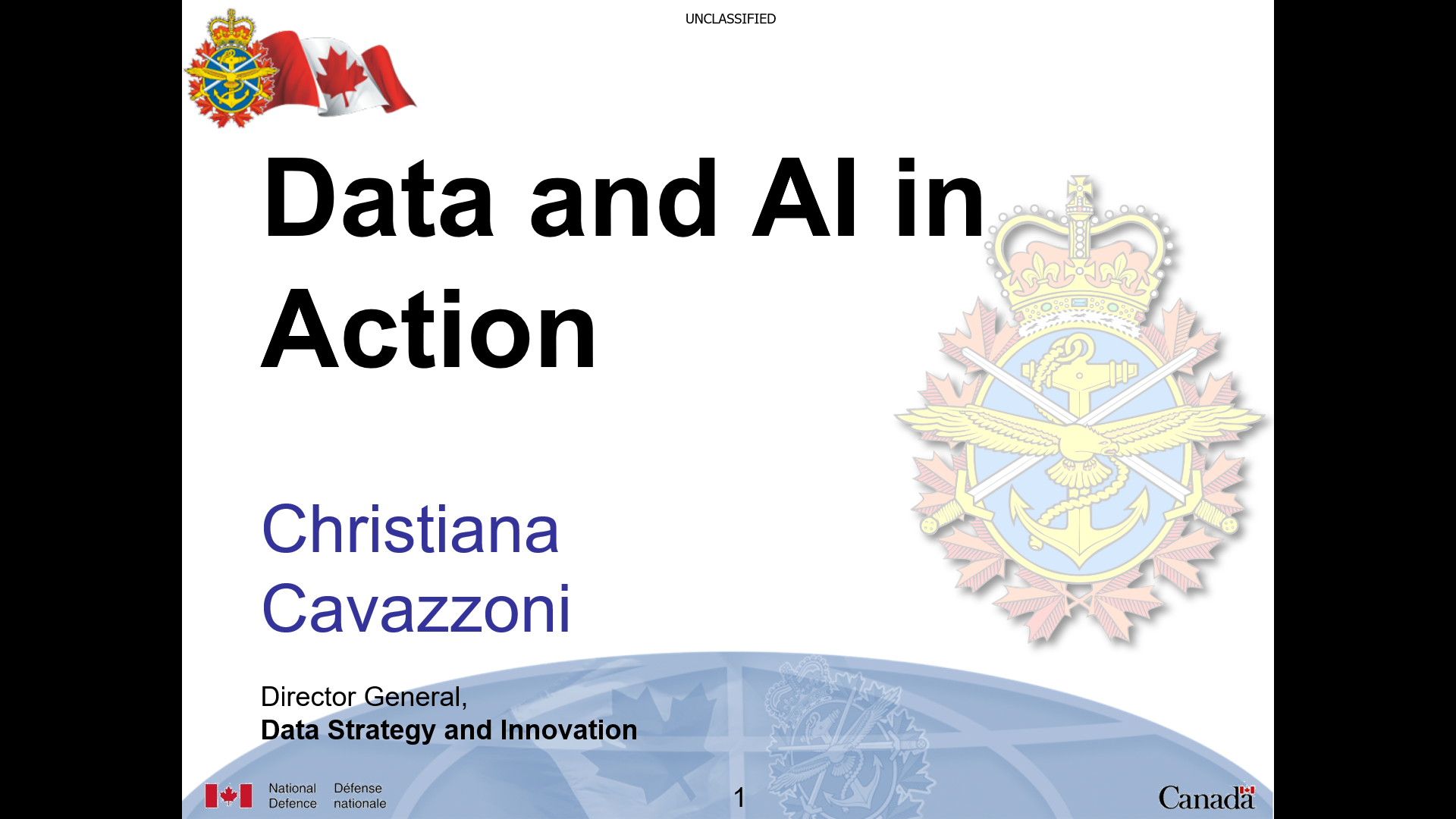 Data & AI in Action: Showcase by Christiana Cavazzoni, Department of National Defence