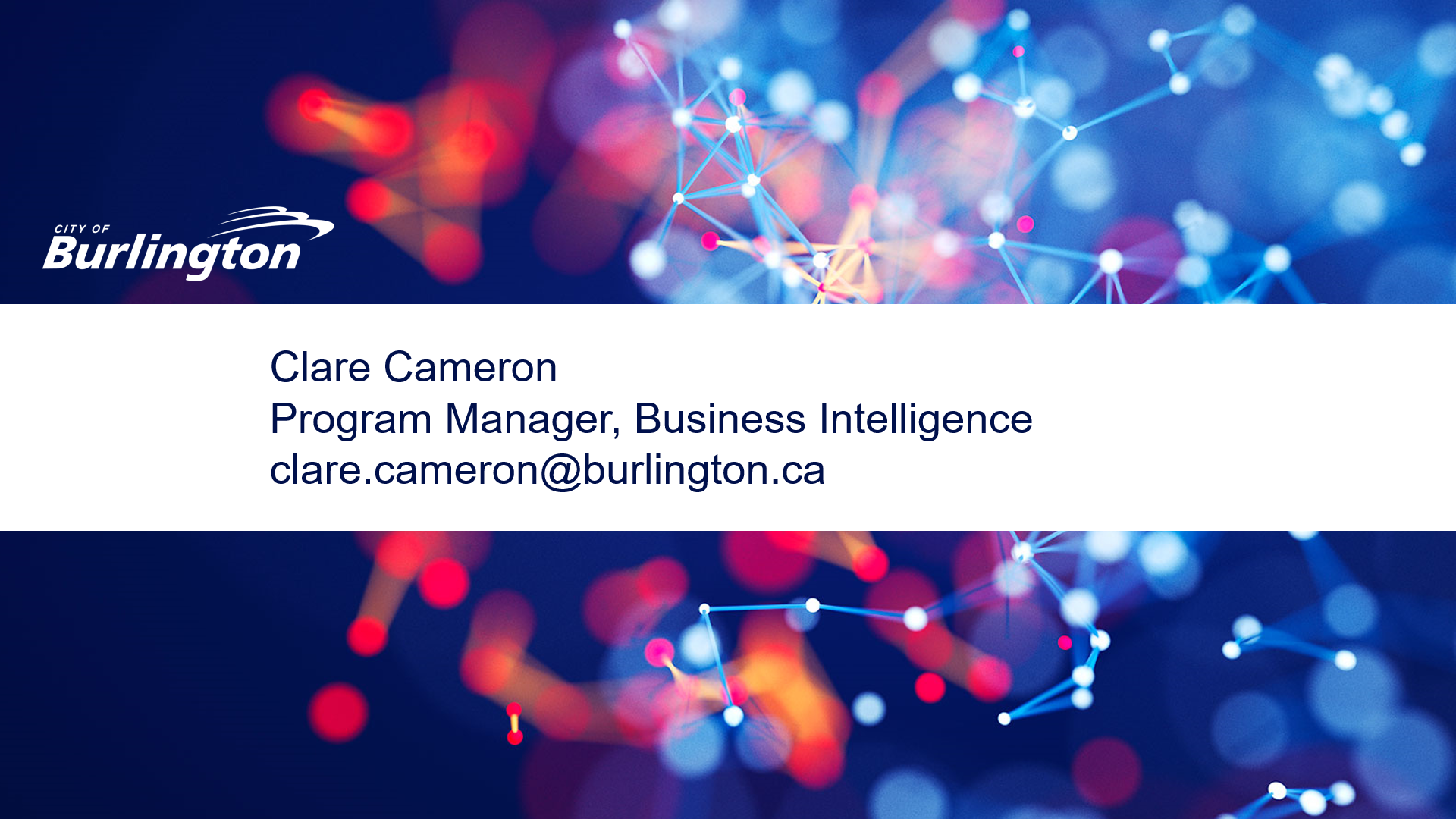 Data & AI in Action: Showcases by Clare Cameron, City of Burlington