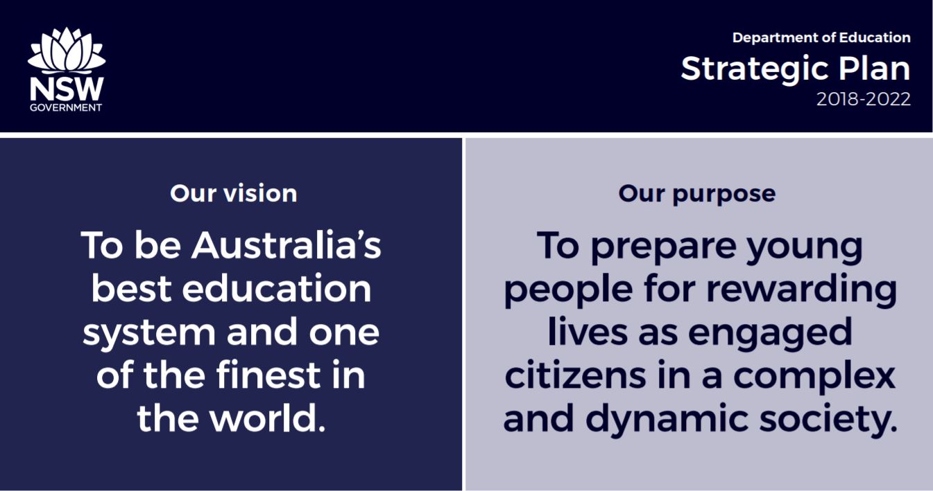NSW Department of Education Strategic Plan 2018-2022